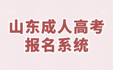 2024年山東成人高考報名系統什么時候開放?、