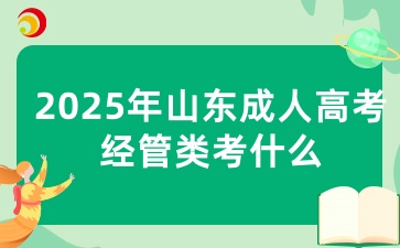 2025年山東成人高考經(jīng)管類考什么